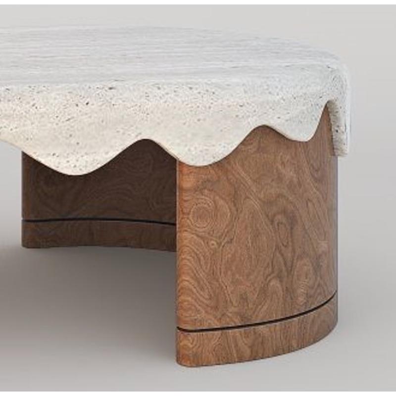 Melt Coffee Table, Walnut Burl by Marble Balloon In New Condition For Sale In Geneve, CH