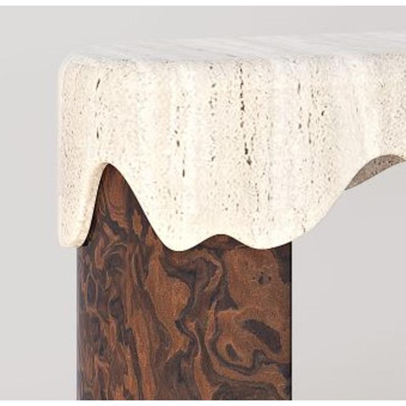 Turkish Melt Console, California Burl by Marble Balloon For Sale