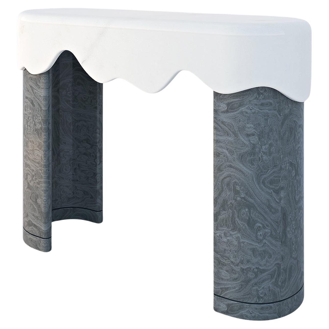 Melt Console Table, Grey Vavona For Sale