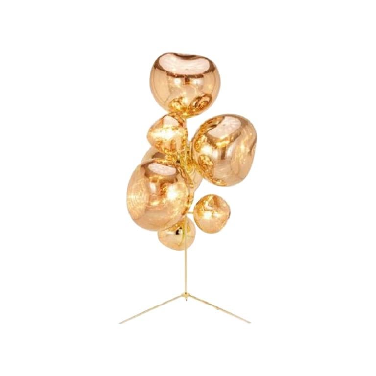 Melt Gold Standing Floor Chandelier im Angebot