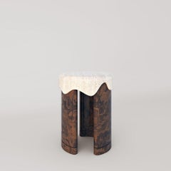 Melt Side Table, California Burl by Marble Balloon