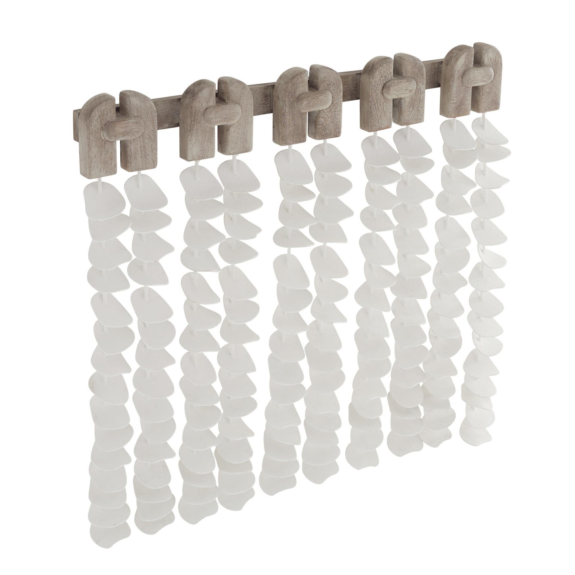 Melt Wall Décor GAWPI01 - Eisen mit weißer Gesso-Beschichtung, Wood im Angebot 5