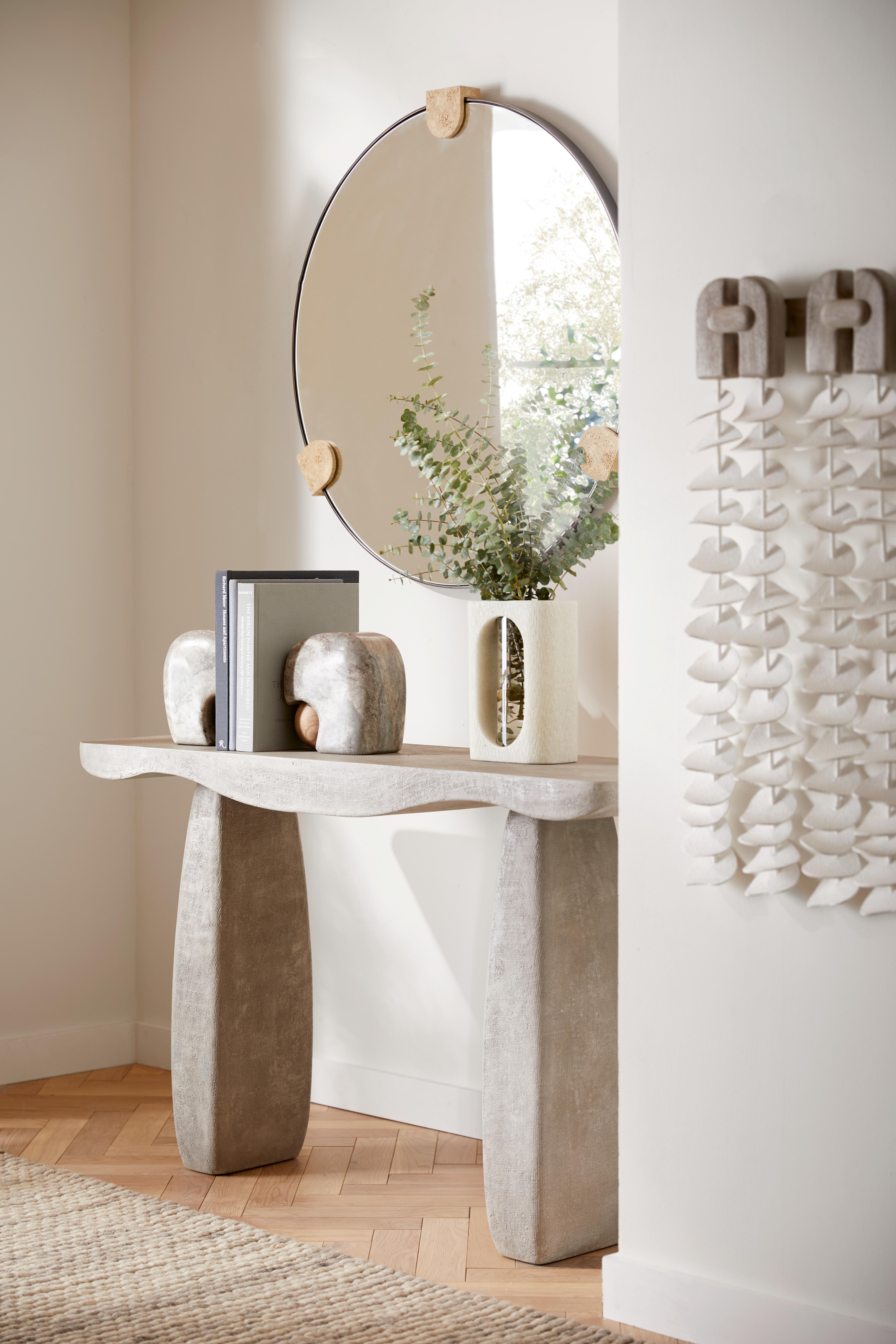 Melt Wall Décor GAWPI01 - Eisen mit weißer Gesso-Beschichtung, Wood im Angebot 7