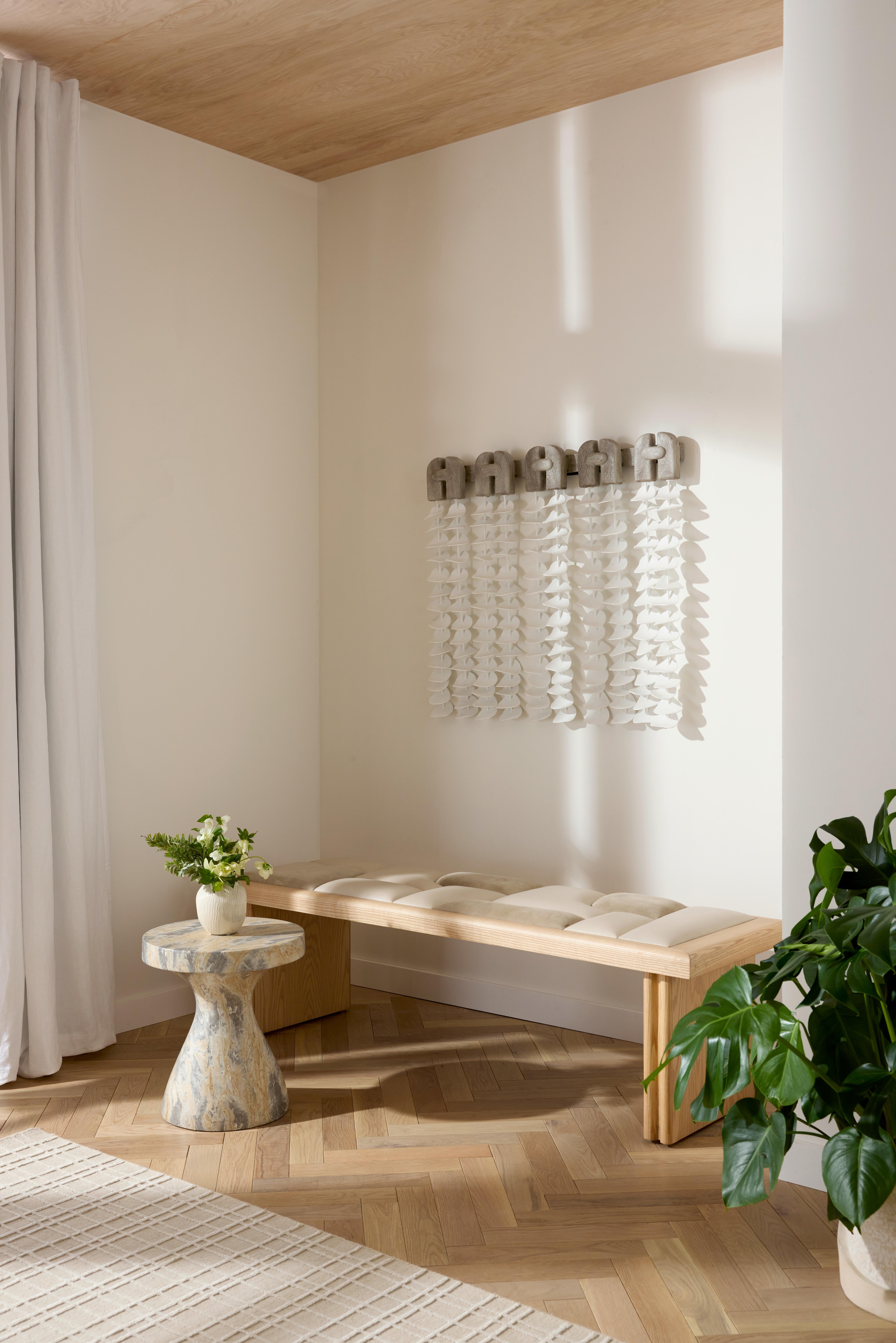 Melt Wall Décor GAWPI01 - Eisen mit weißer Gesso-Beschichtung, Wood im Angebot 9