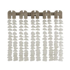 Melt Wall Décor GAWPI01 - white gesso-plated iron, Wood