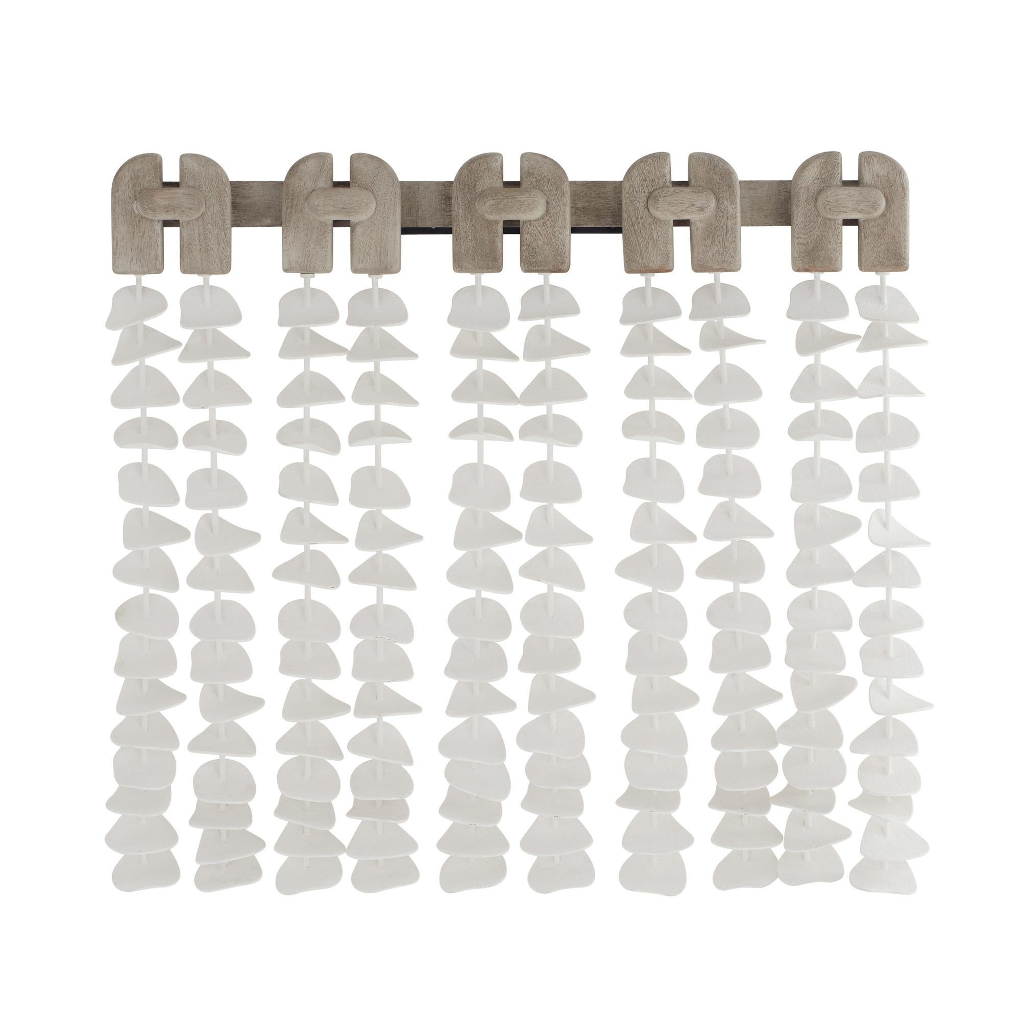 Melt Wall Décor GAWPI01 - Eisen mit weißer Gesso-Beschichtung, Wood (Indisch) im Angebot