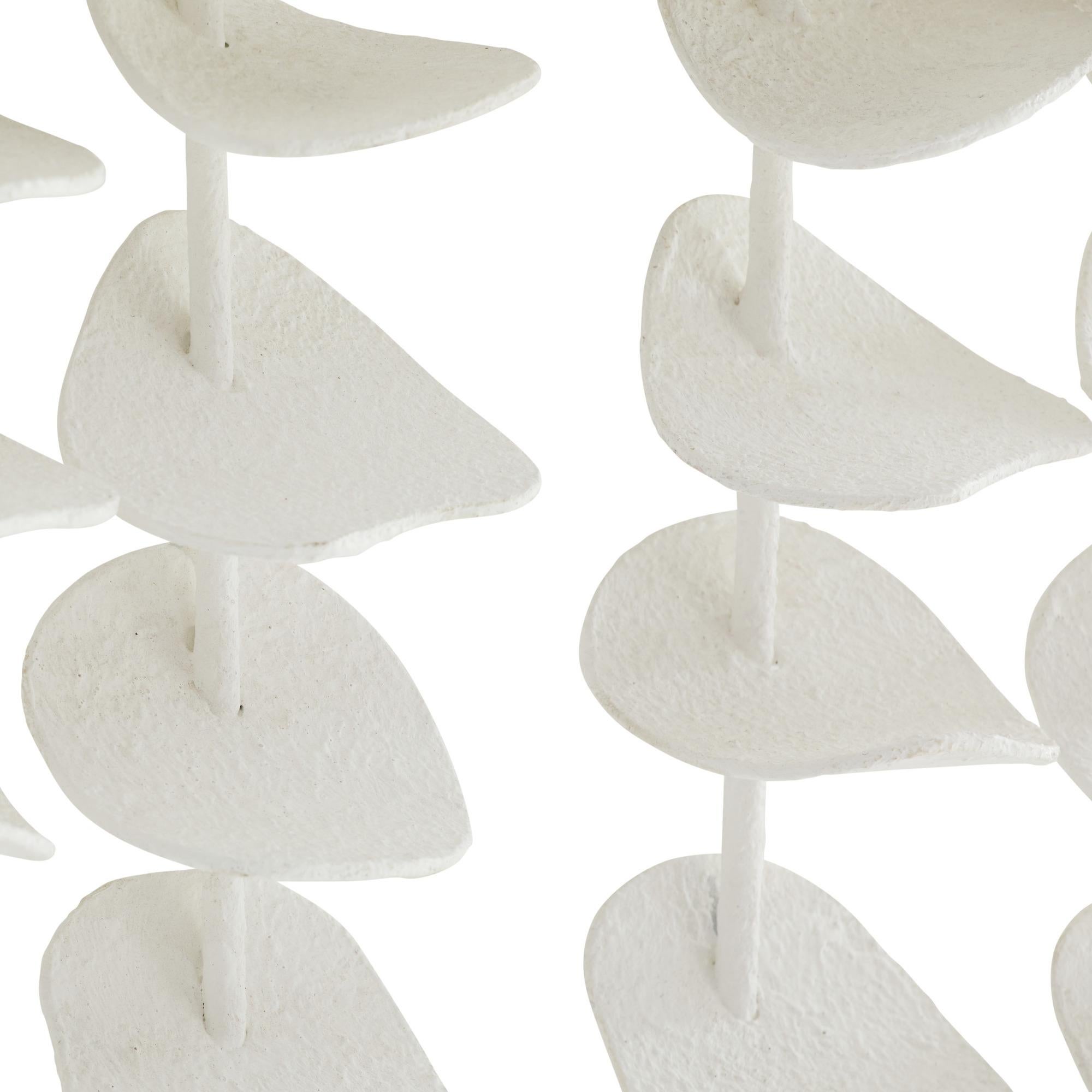 Melt Wall Décor GAWPI01 - Eisen mit weißer Gesso-Beschichtung, Wood im Angebot 2