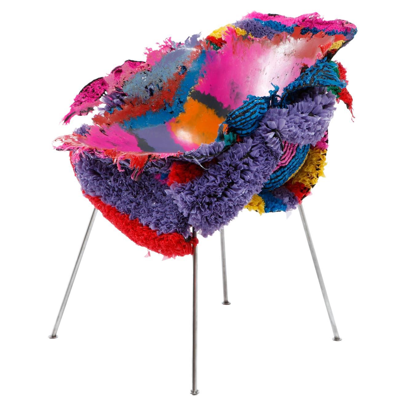 Meltdown Chair, PE Stripe by Tom Price, Contemporary, one of a Kind For Sale