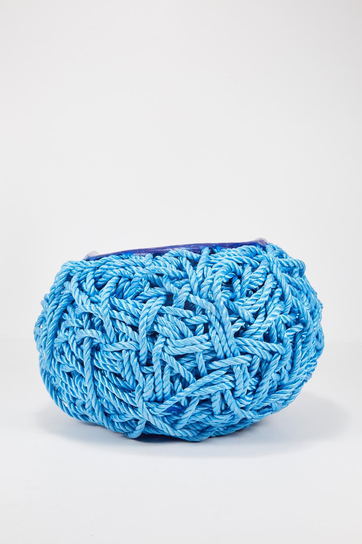 Meltdown Chair PP Rope Blue Chair by Tom Price, 2017 In Good Condition For Sale In Los Angeles, CA