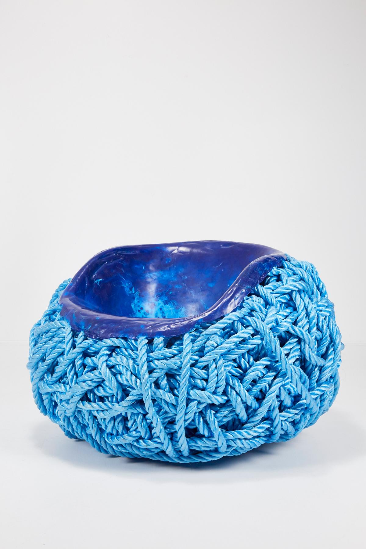 Meltdown Chair PP Rope Blue Chair by Tom Price, 2017 For Sale 1