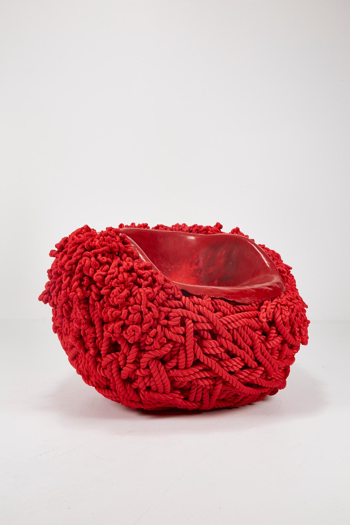Contemporary Meltdown Chair Pp Rope Red by Tom Price, 2017
