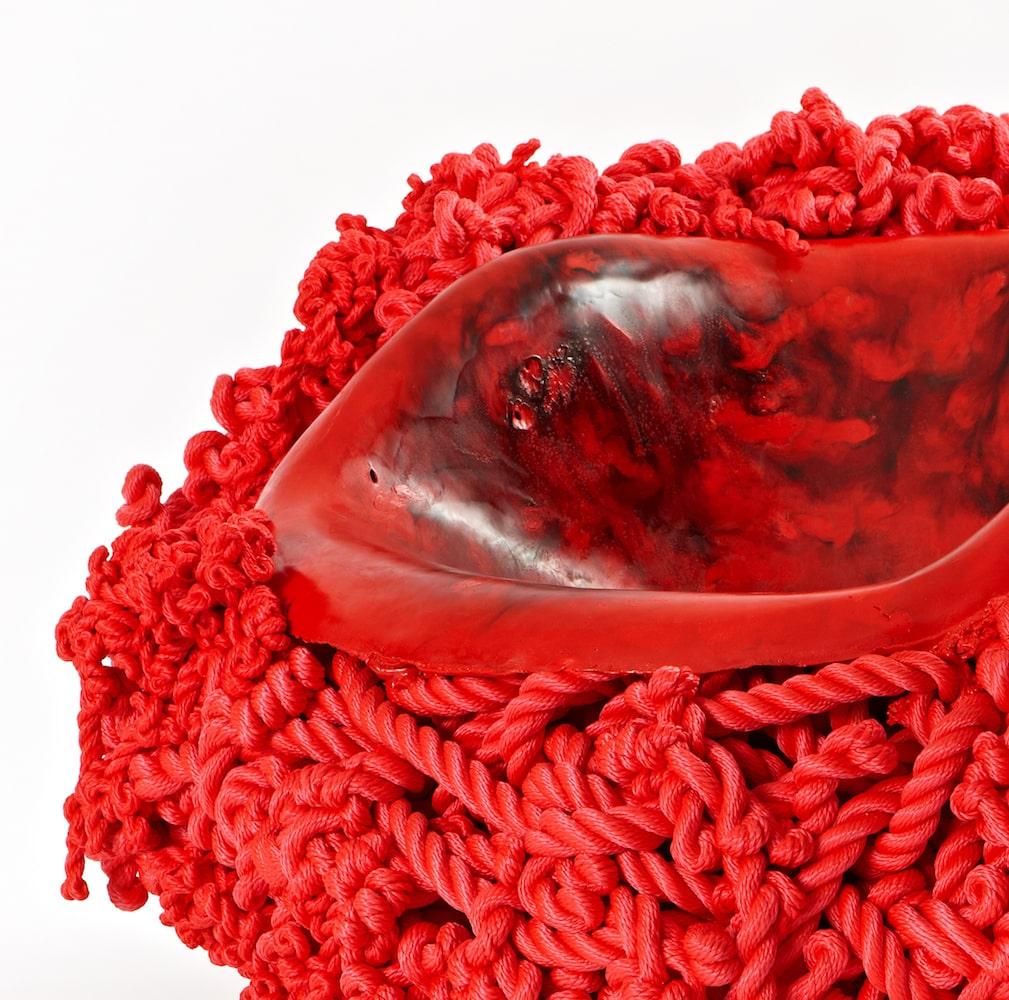Hand-Crafted Meltdown Chair, Red Rope by Tom Price, Contemporary, Limited Edition For Sale
