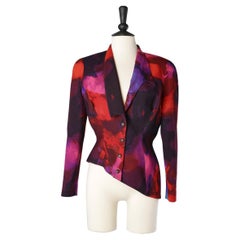 Melted colors printed wool jacket Thierry Mugler