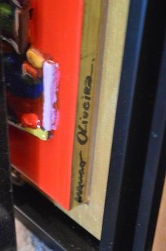 Melted Crayon Emmy Award on Red Background