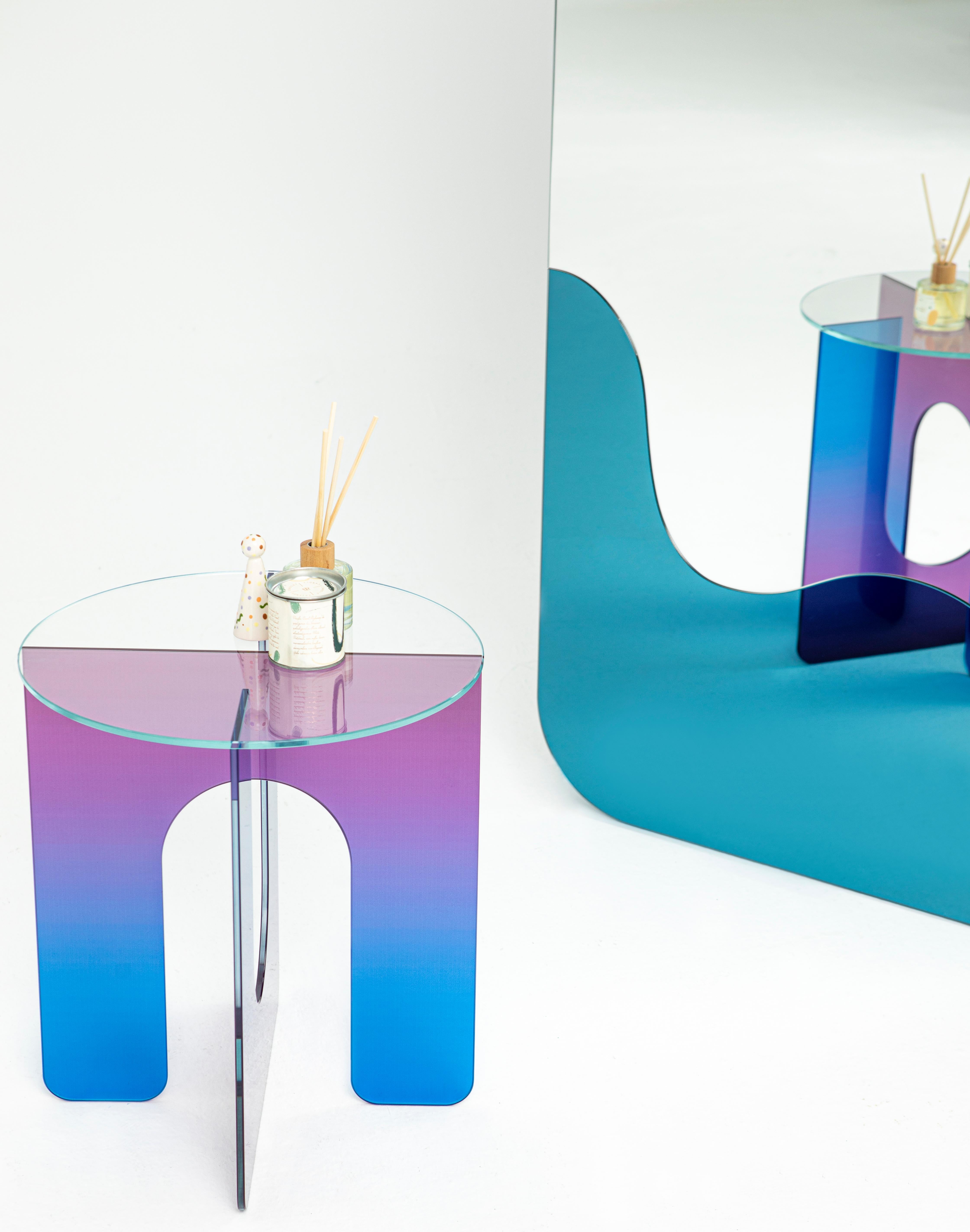 Post-Modern Melted Purple Standing Mirror by Studio Monsoleil For Sale