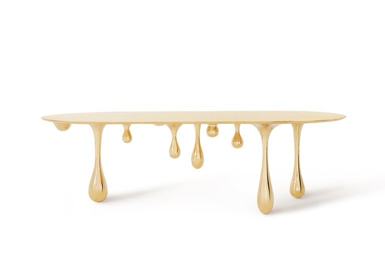 Contemporary Melting Brass Coffee Table/Cocktail Table by Zhipeng Tan For Sale