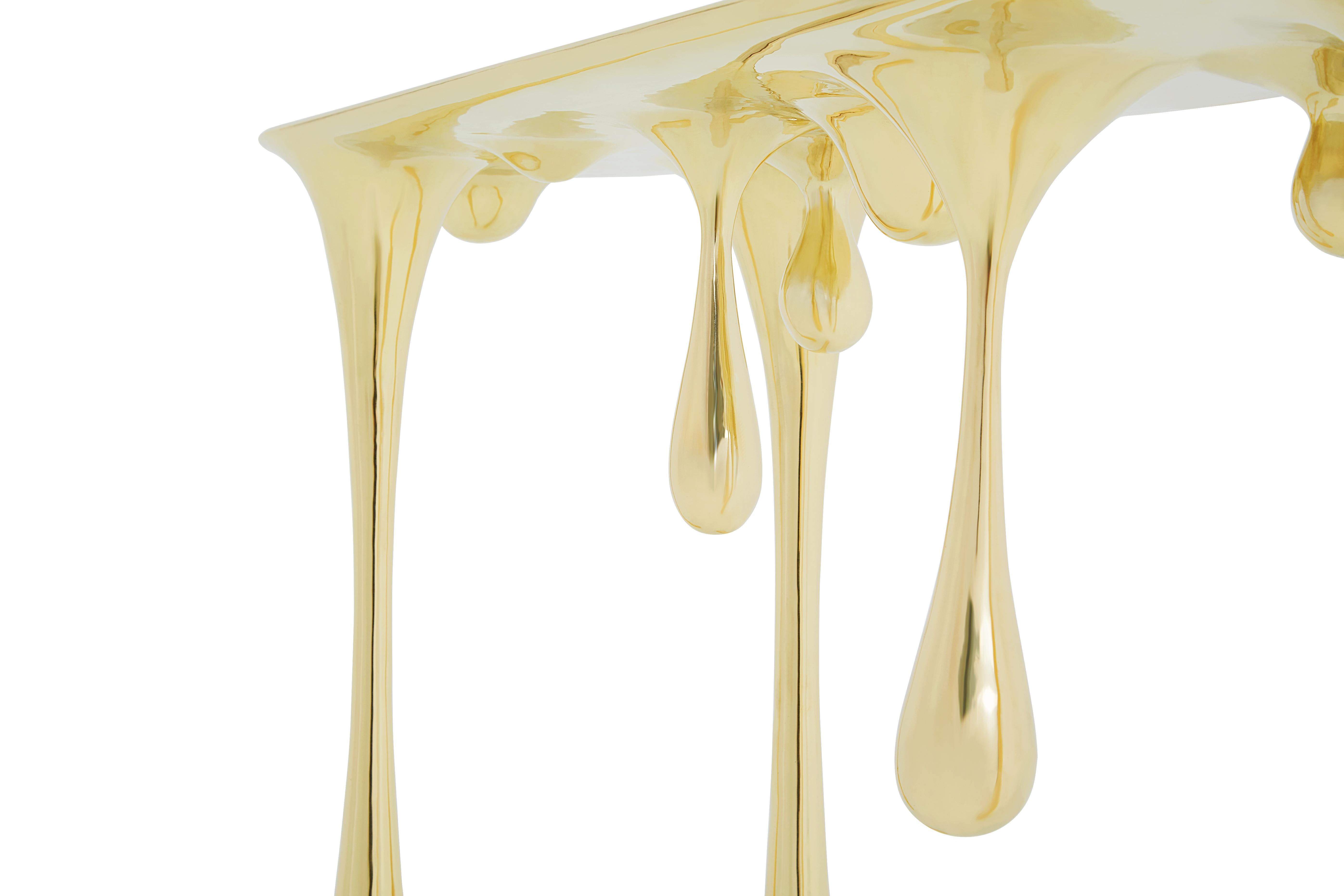 gold drip table