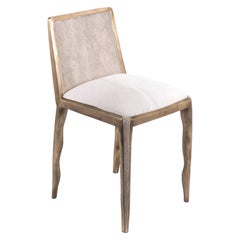 Melting Chair in Cream Shagreen and Bronze-Patina Brass by R&Y Augousti