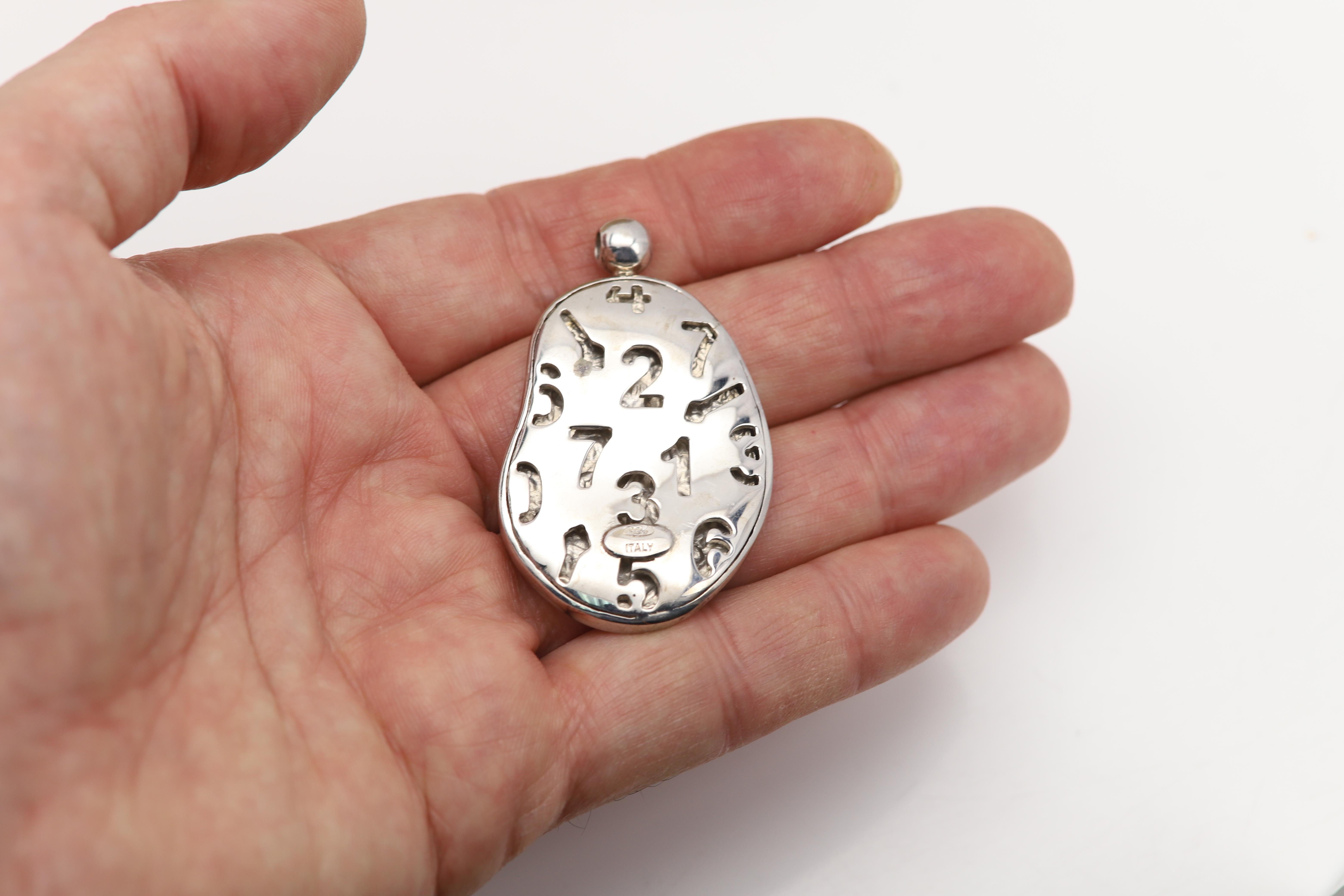 Orologio che si scioglie Collana ispirata all'arte Argento 925 Famosa Gioielleria ART Dali in vendita 2