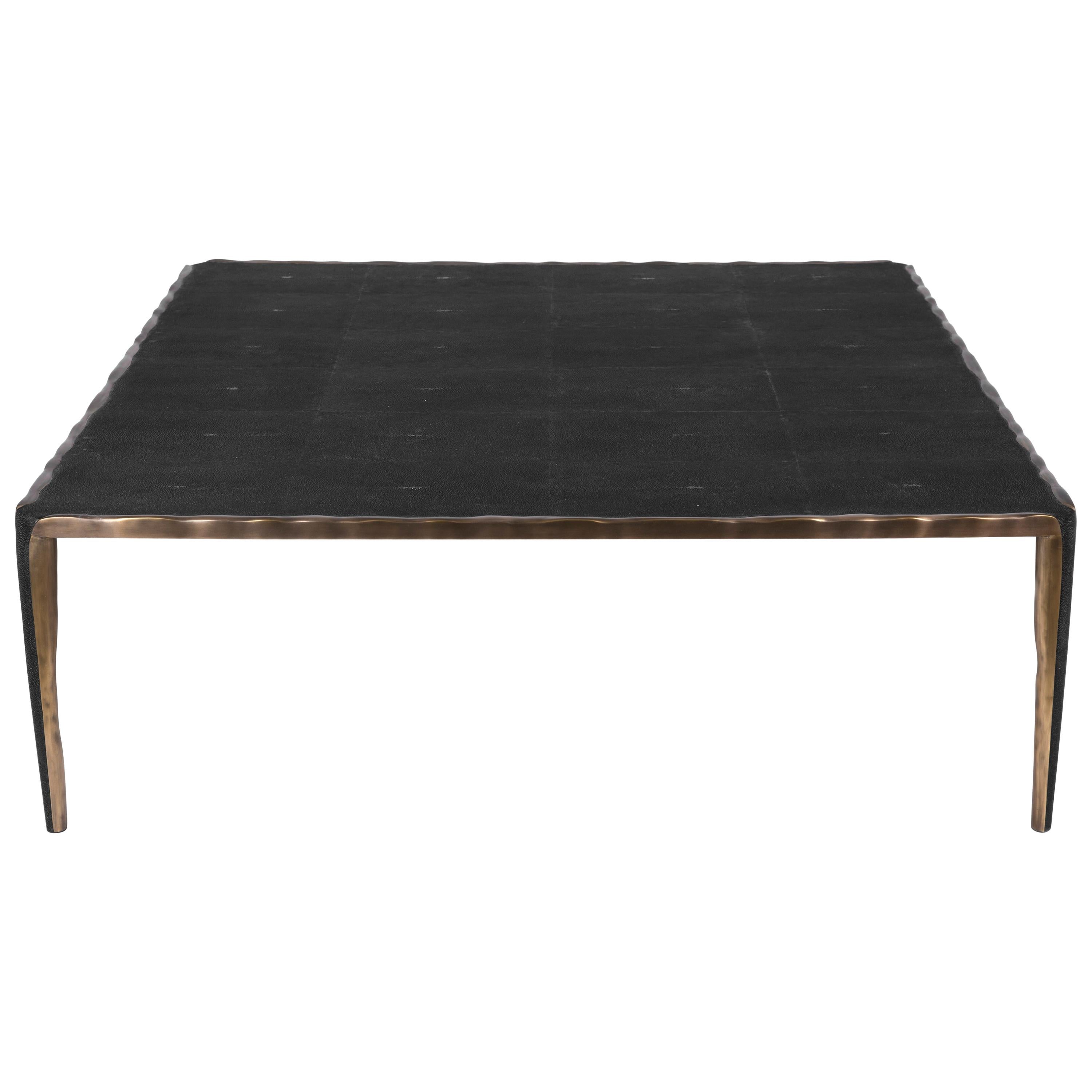 Exotic Bamboo and Shagreen Coffee Table by Augousti at 1stDibs
