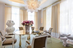 Melting Dining Table Round Polished Brass Table by Zhipeng Tan