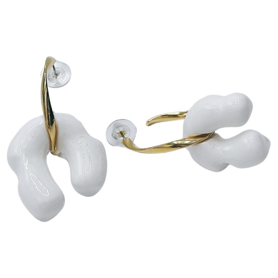 Melting Donuts Sculpted Hoop Earrings