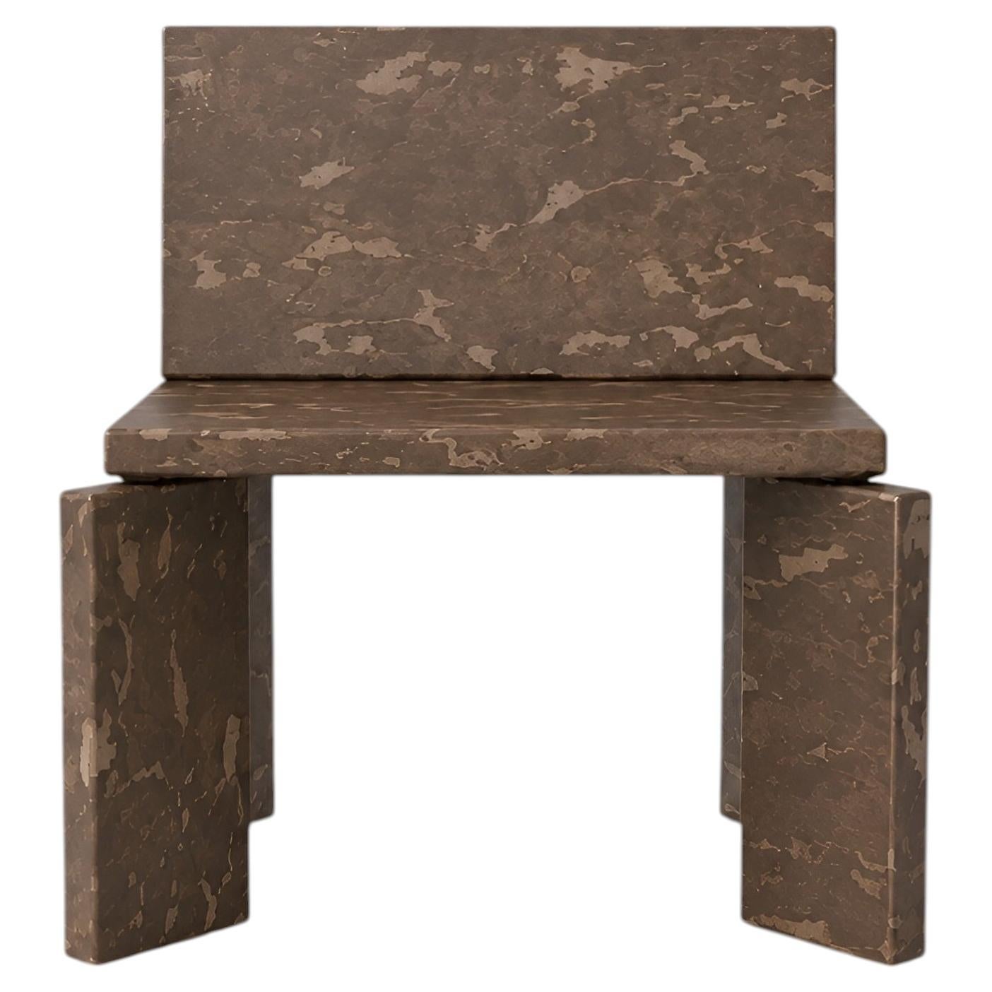 Melts Like Butter Chair, Toast Micro Ceramic Finish on Wood by Monics+Vieira For Sale