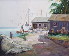 Melville Stark, "Bells Fish House", Long Boat Key, Florida, Oil on Canvas