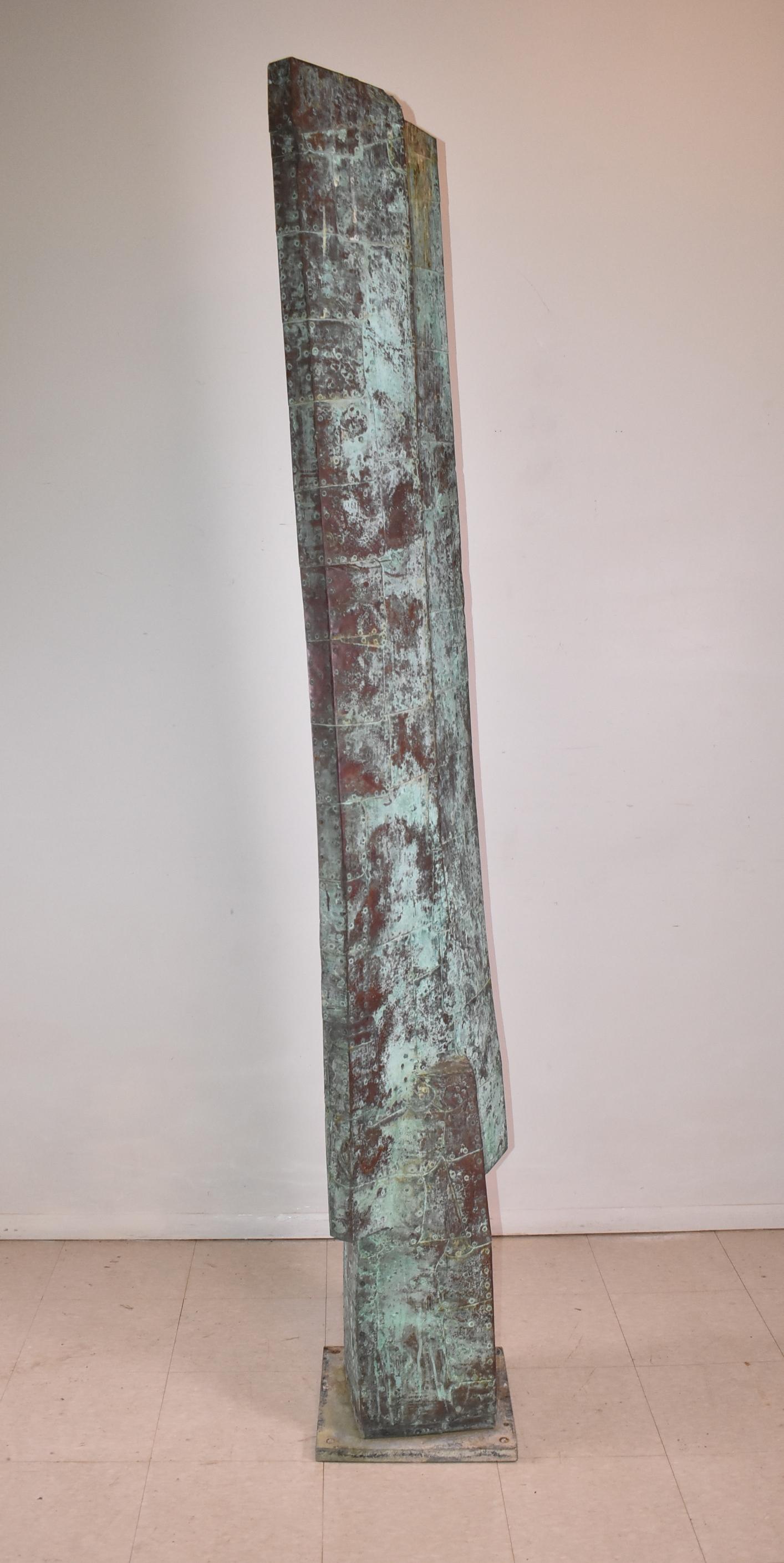 Melvin Albert Schuler Moderne Kupferskulptur für draußen im Zustand „Gut“ im Angebot in Toledo, OH