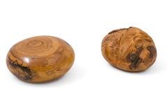 Melvin Lindquist Sculptural Handcrafted Wood Paperweights, USA 1970s