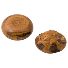 Melvin Lindquist Sculptural Handcrafted Wood Paperweights, USA 1970s