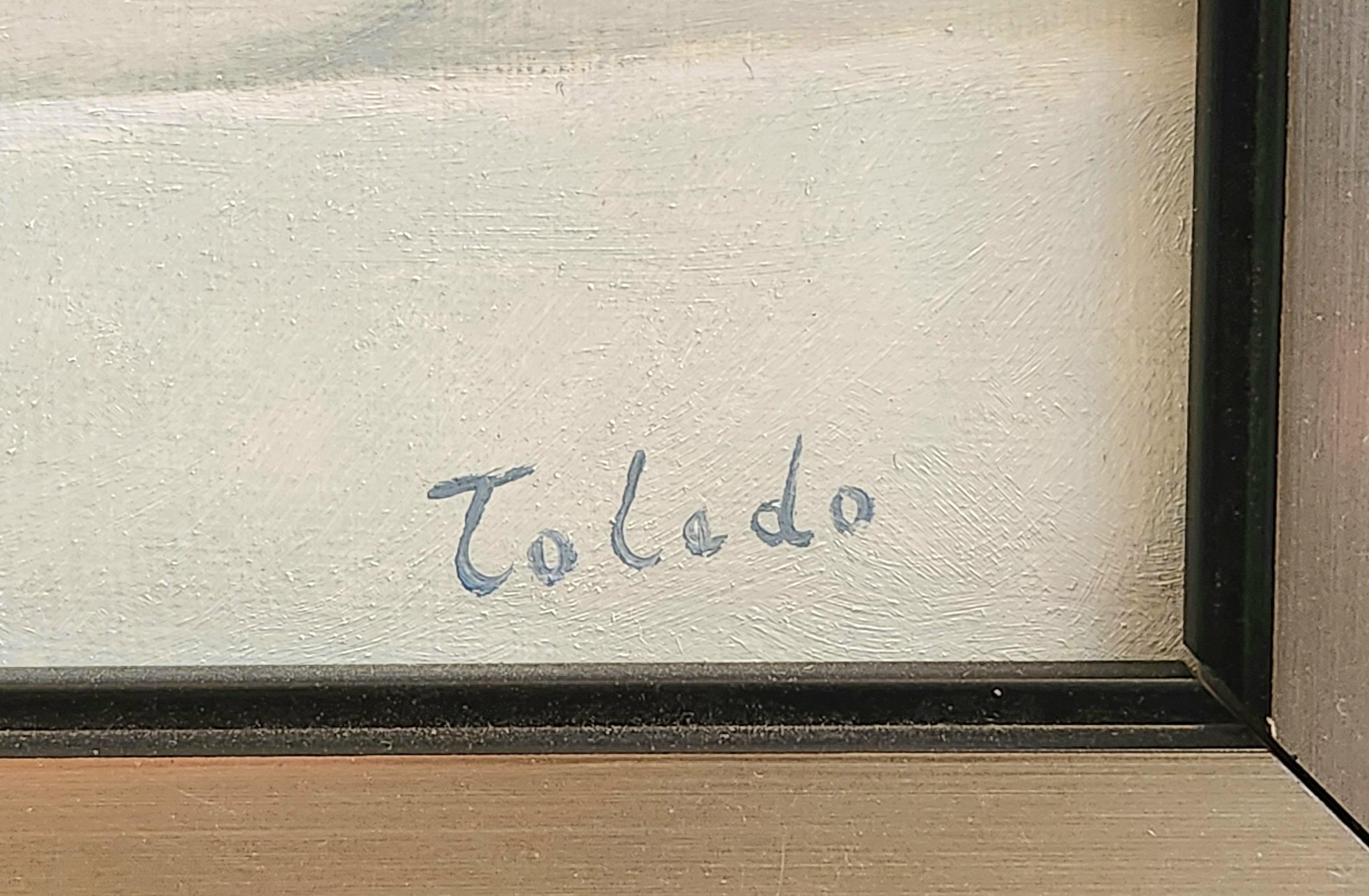 Oil Paint on Aluminum Panel -- The Gaurdian - Realist Painting by Melvin Toledo