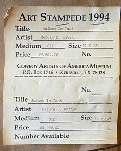 "AUTUMN IN TAOS"  NEW MEXICO DATED 1994