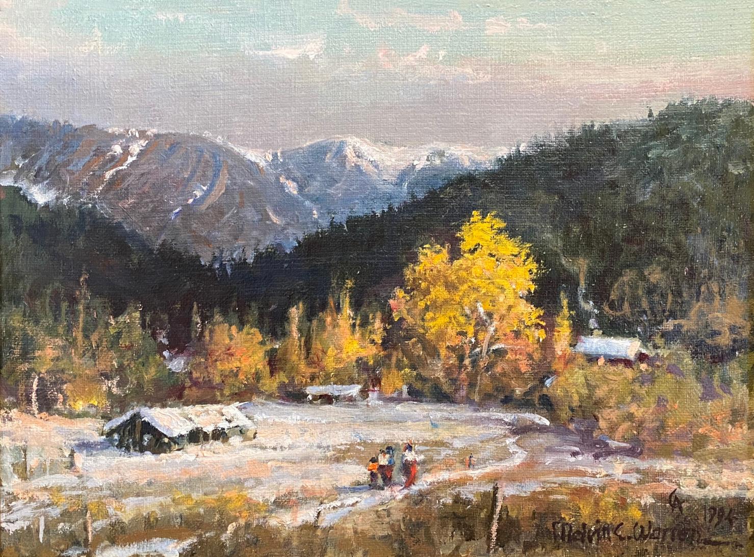 Melvin Warren Landscape Painting - "AUTUMN IN TAOS"  NEW MEXICO DATED 1994