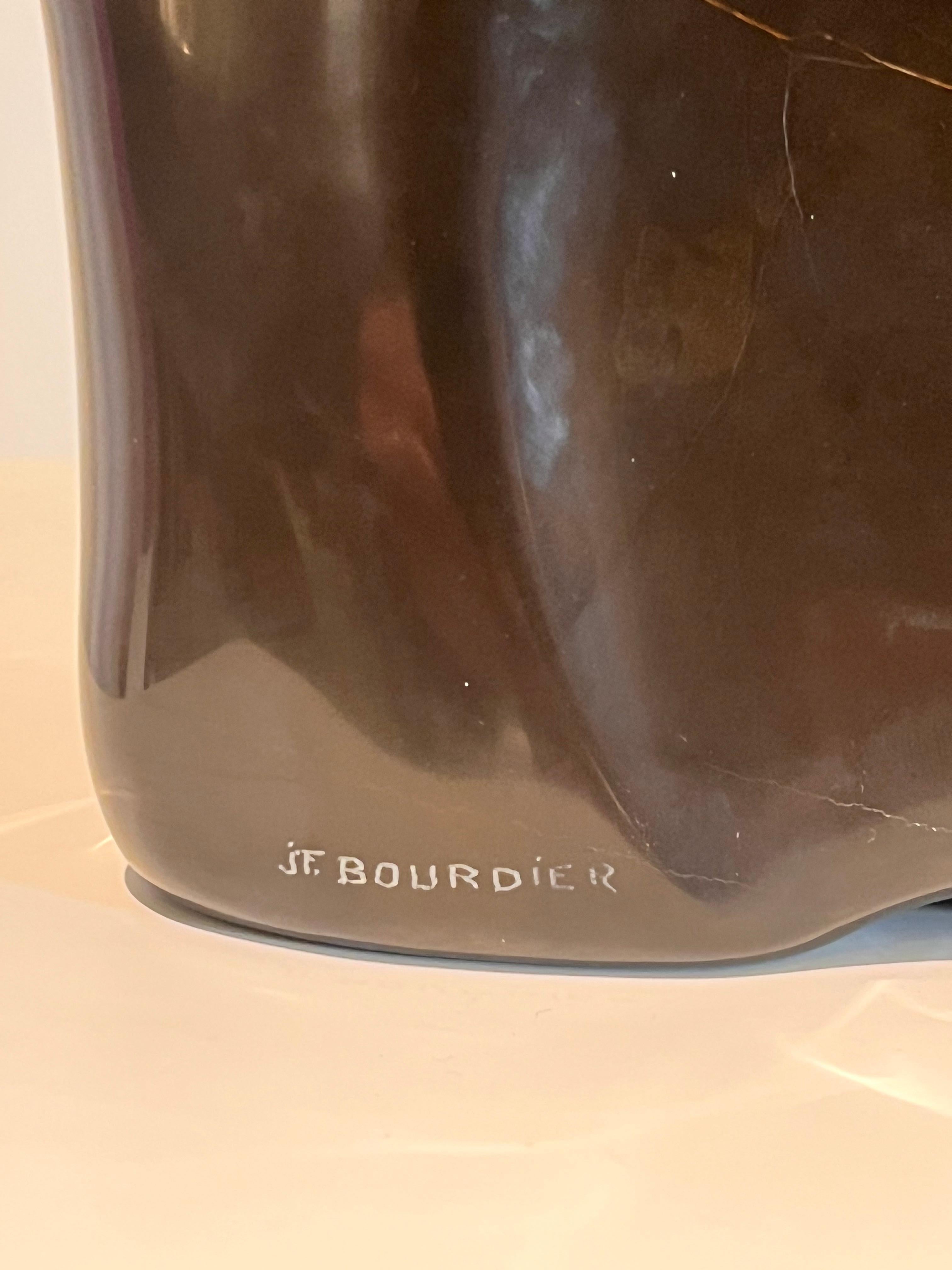 Mem martins marble lamp by Jean-Frédéric Bourdier - signed by the artist 5