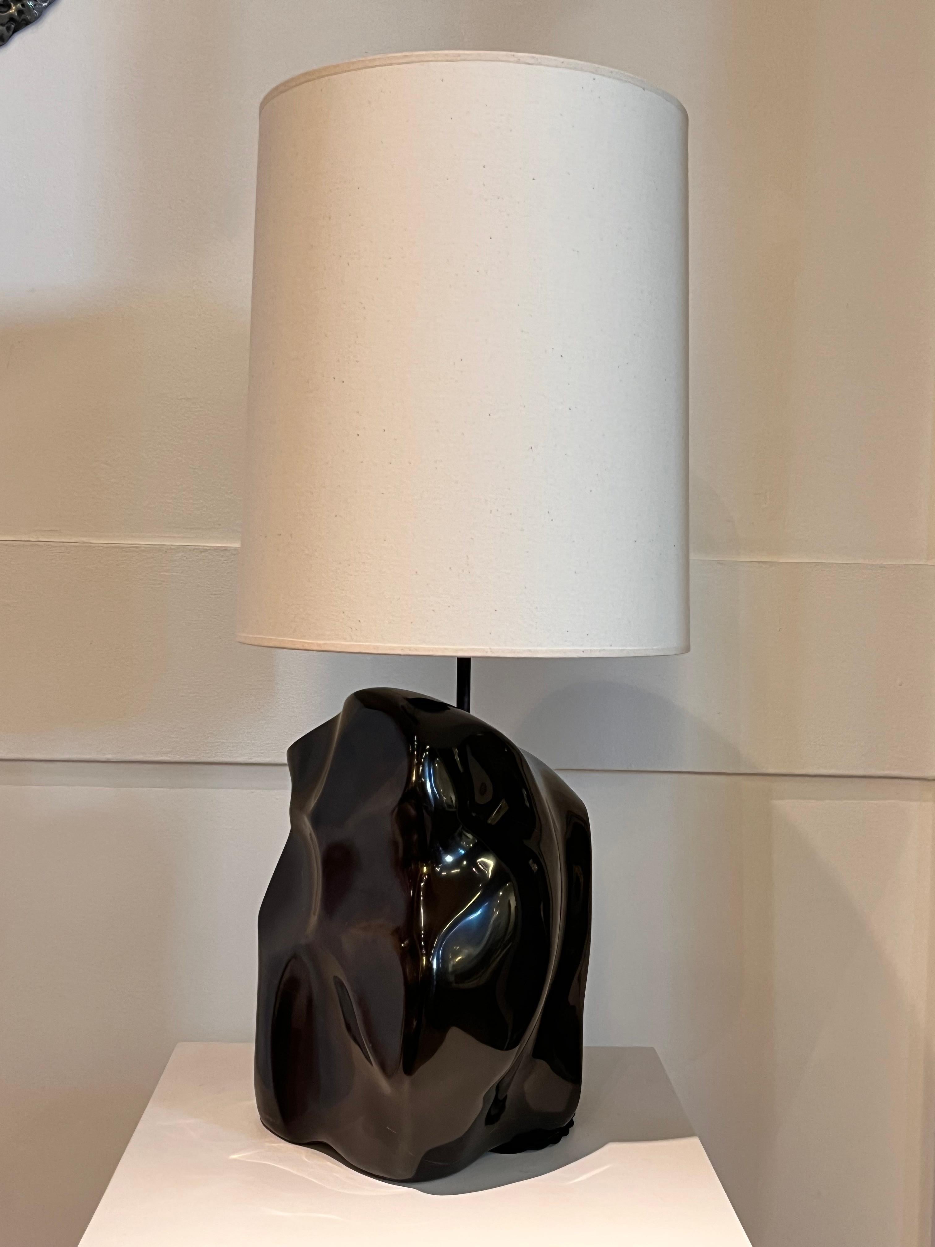 Mem martins marble lamp by Jean-Frédéric Bourdier - signed by the artist In Good Condition In Saint-Ouen, FR