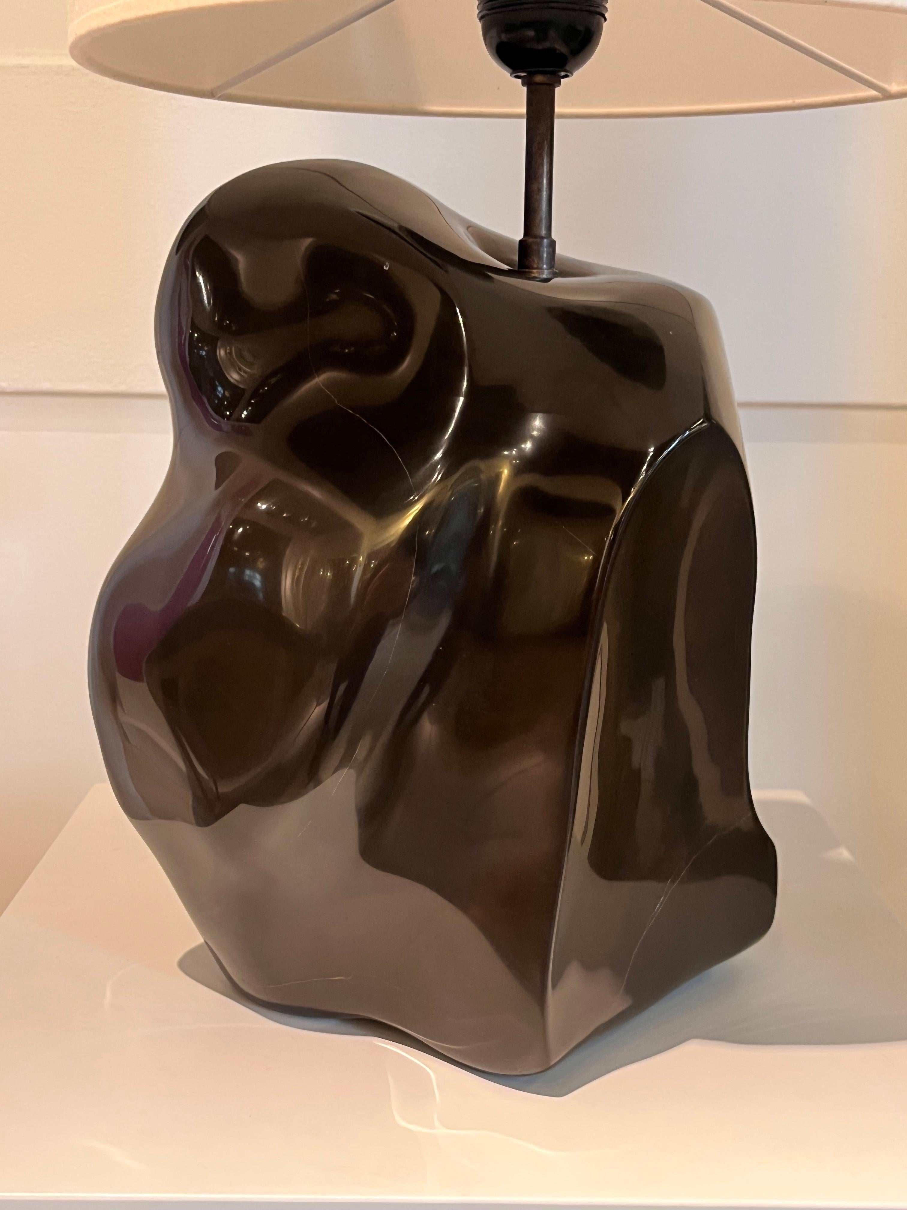 Mem martins marble lamp by Jean-Frédéric Bourdier - signed by the artist 1