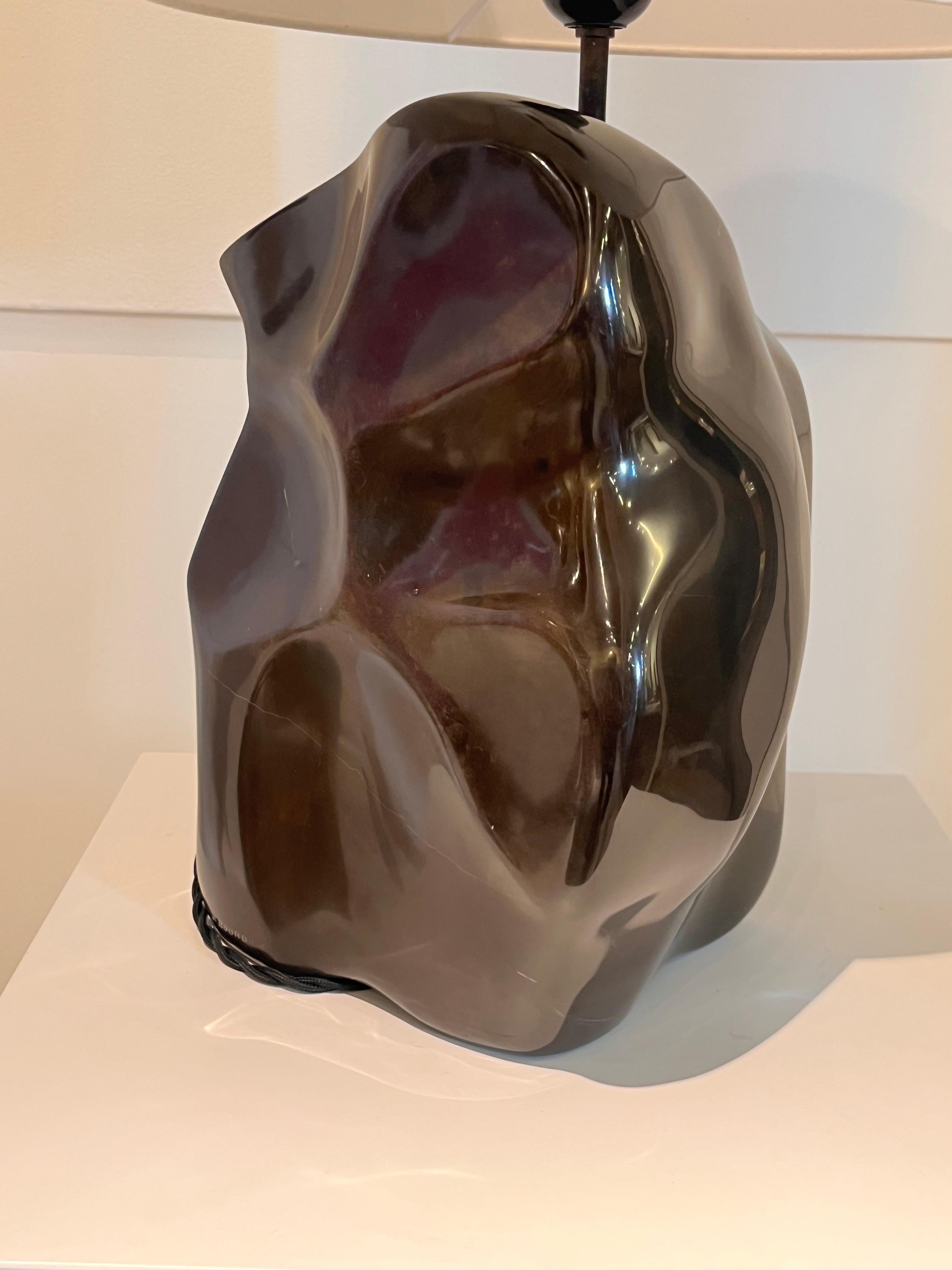 Mem martins marble lamp by Jean-Frédéric Bourdier - signed by the artist 3