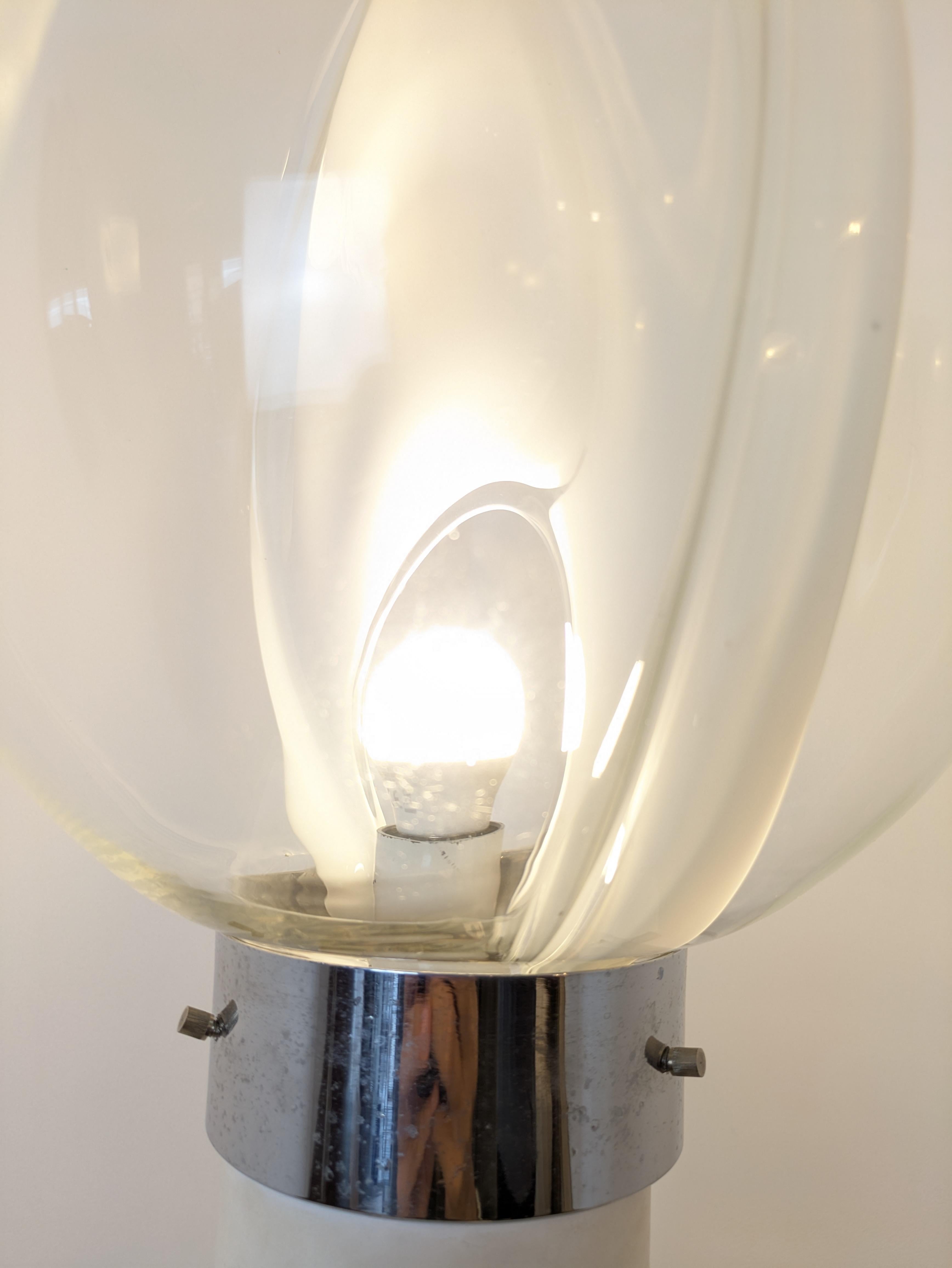 Lampada da tavolo in vetro di Murano 