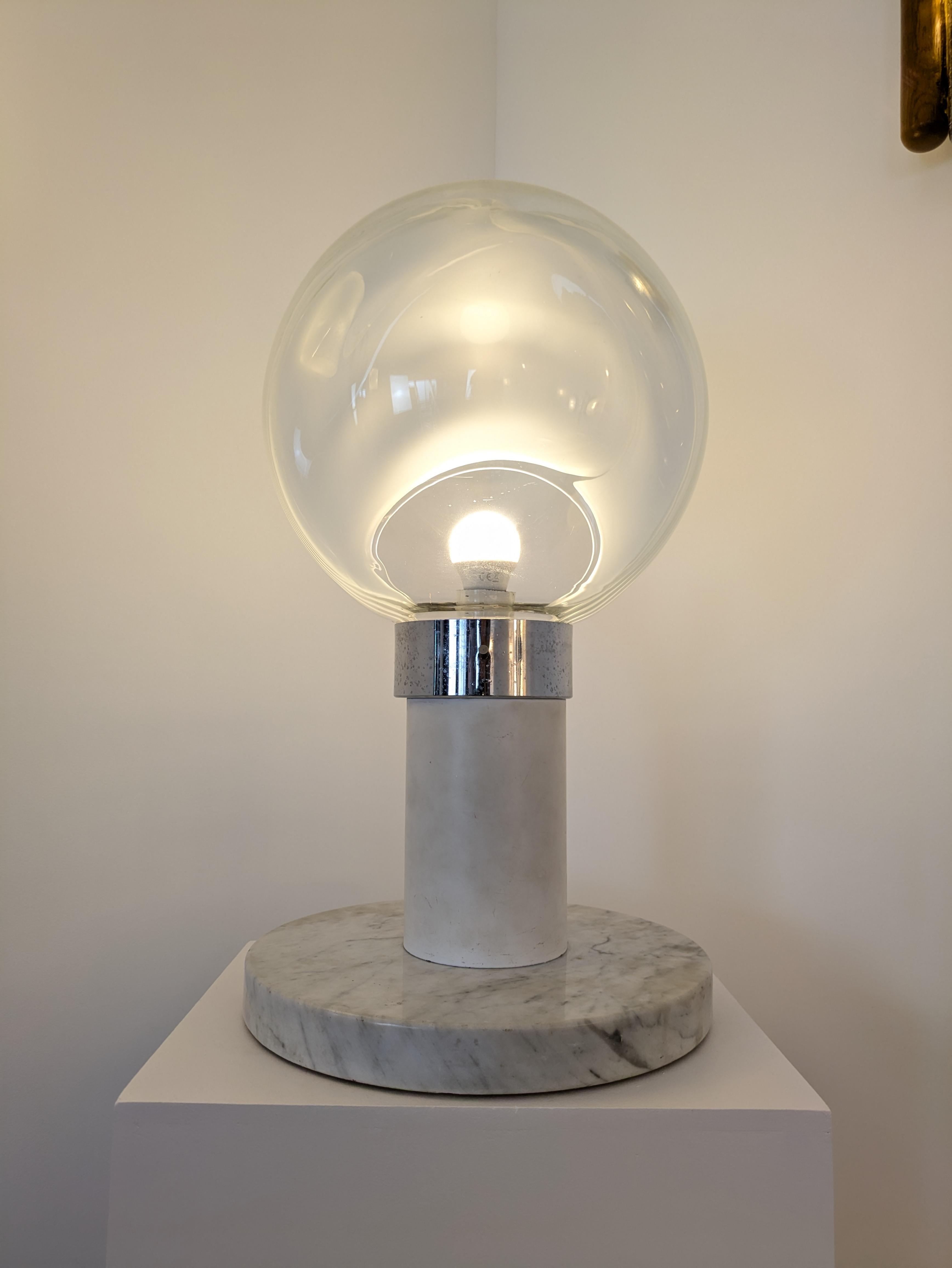 Lampada da tavolo in vetro di Murano 
