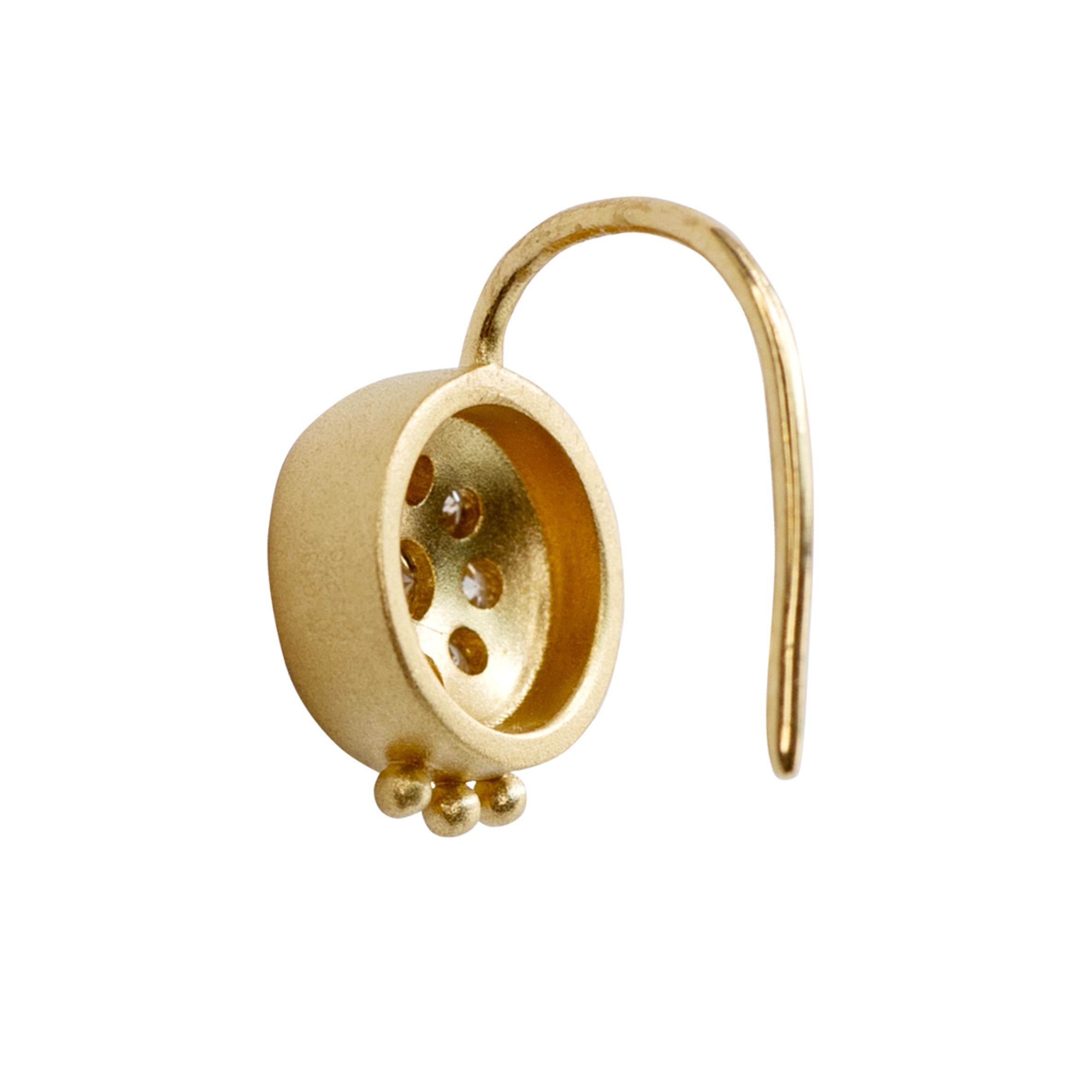 De las mujeres Pendientes Huggie de Diamantes de Oro Meme, Redondos de 1/2 en venta