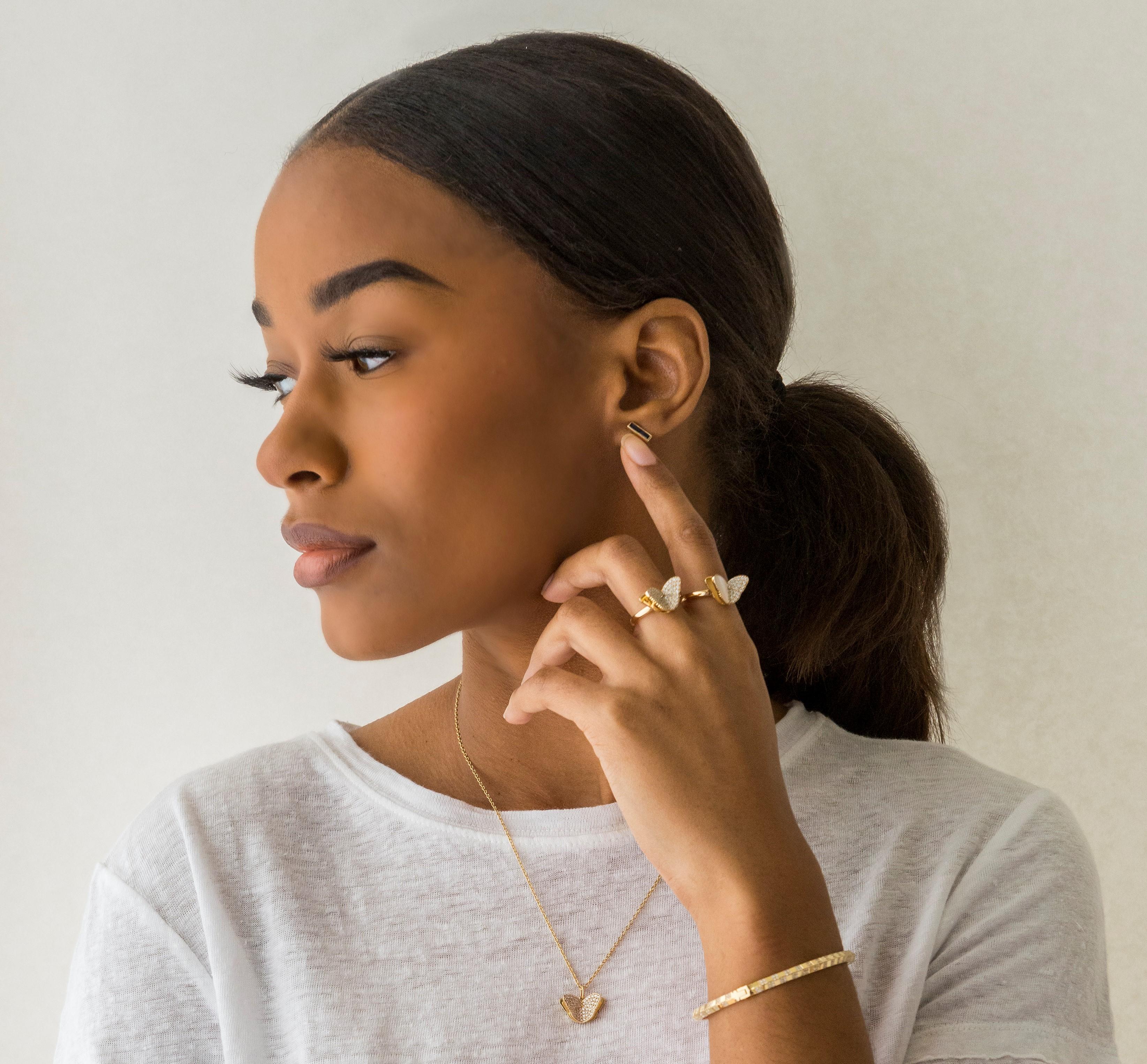 pandora gold butterfly ring