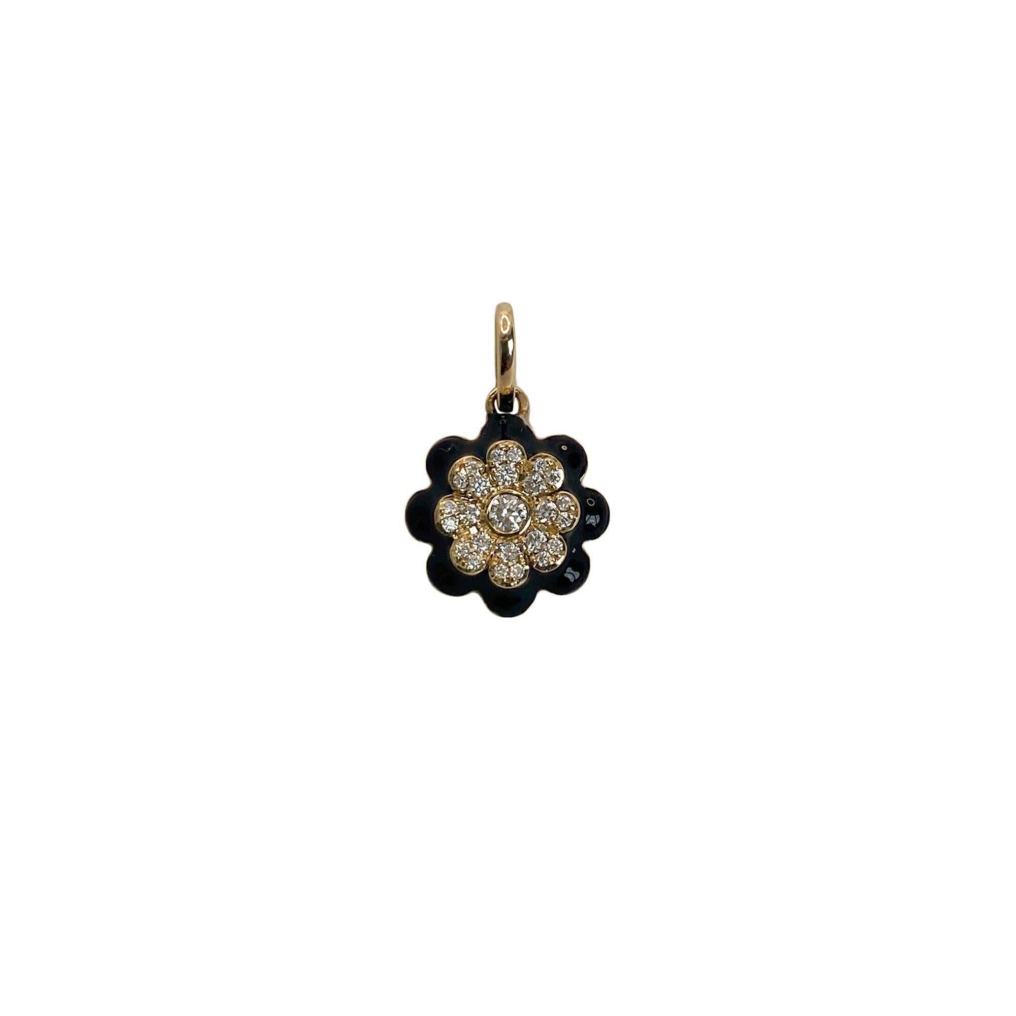 Ciondolo con fiore di diamante Memento All Diamond in vendita 1
