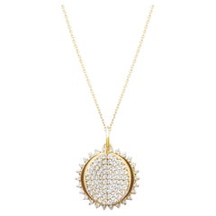 Memento All Diamond Sun Charm Pendant Large