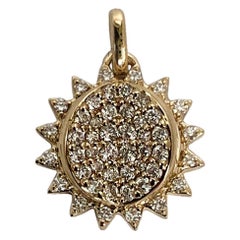 Memento All Diamond Sun with Pages Charm Pendant