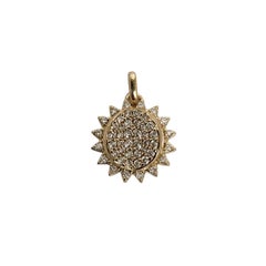 Memento Mezzo Oro - Bracciale con Charm Sole Tutto Diamante