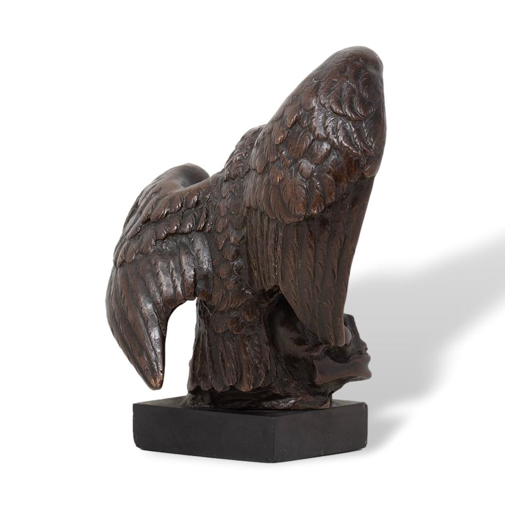 Scultura in bronzo Memento Mori con avvoltoio e teschio di Bohuslav Schnirch In condizioni buone in vendita a Newark, England