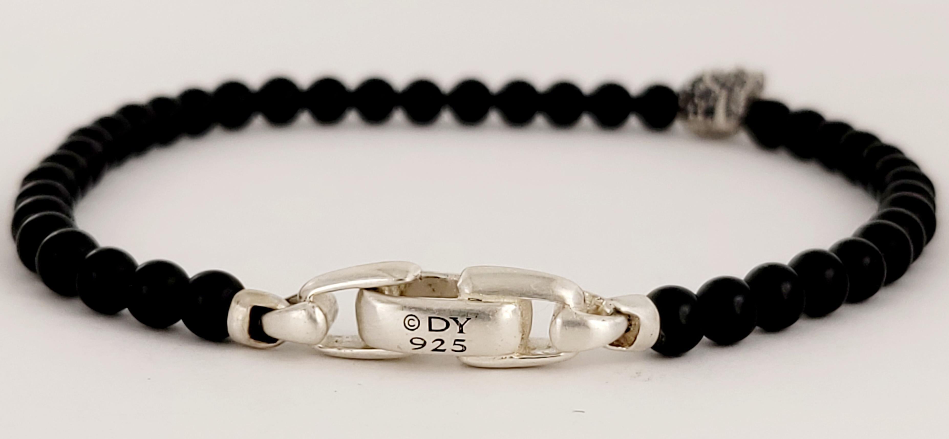 Round Cut Memento Mori Collection for Men Memento Mori Skull Station Bracelet 4mm