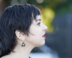 Memento Mori Earrings in Silver for Freya