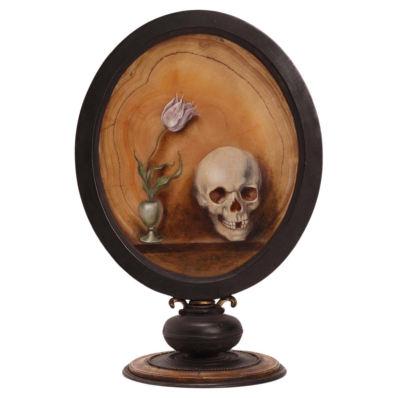 Rare 16th Century Italian Memento Mori Ceramic Skull on Book at 1stDibs